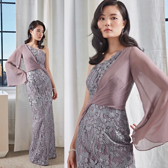 JS Collections like new Nordstrom Amari One-Shoulder Evening Gown JS COLLECTIONS - Picture 3 of 17